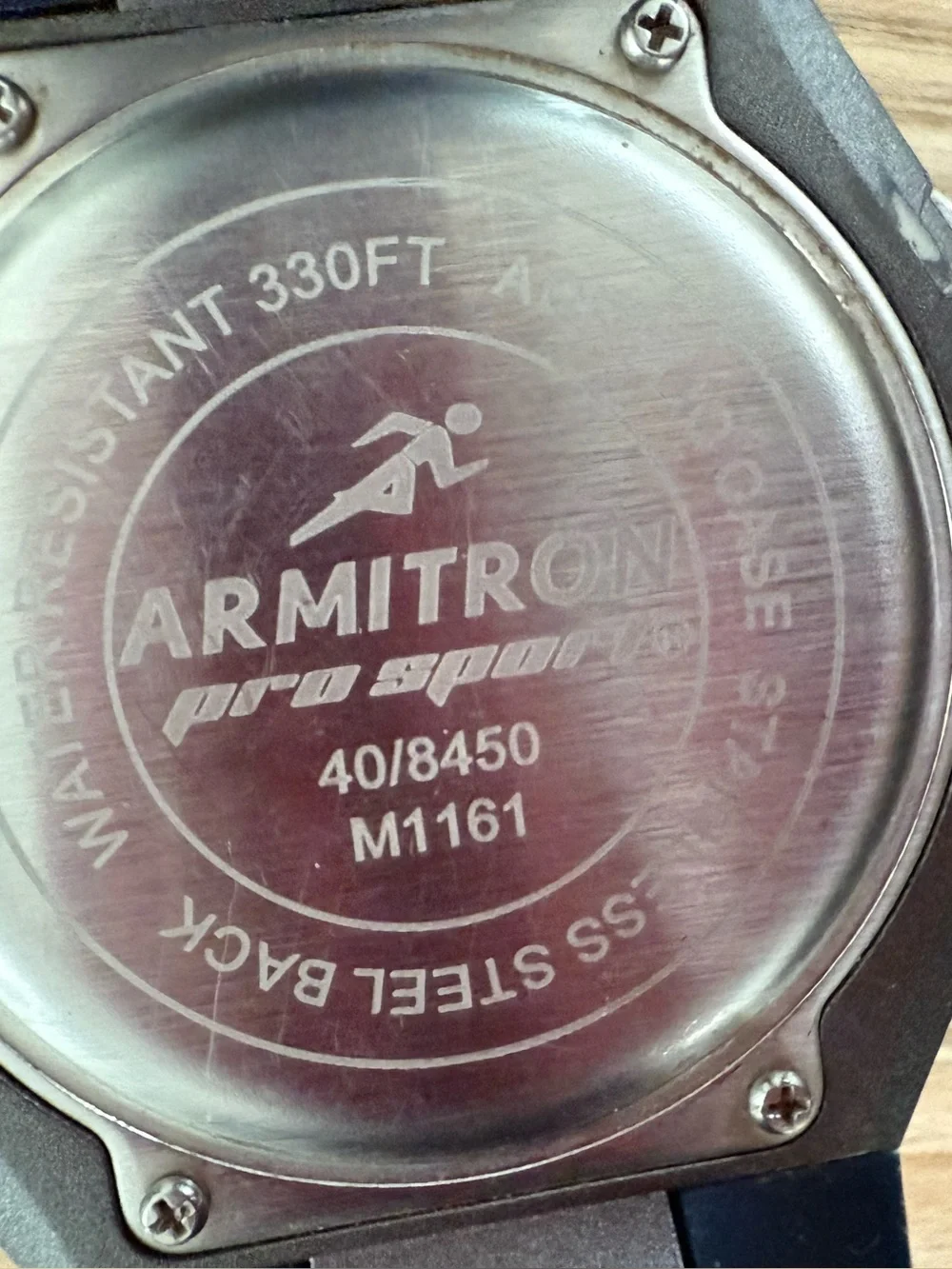 Armitron digital black and navy blue watch NEW BATTERY